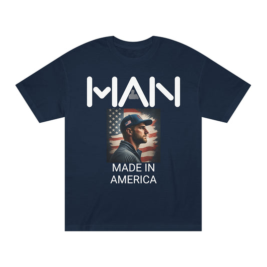 Blue/Black Man Made in America T-Shirt