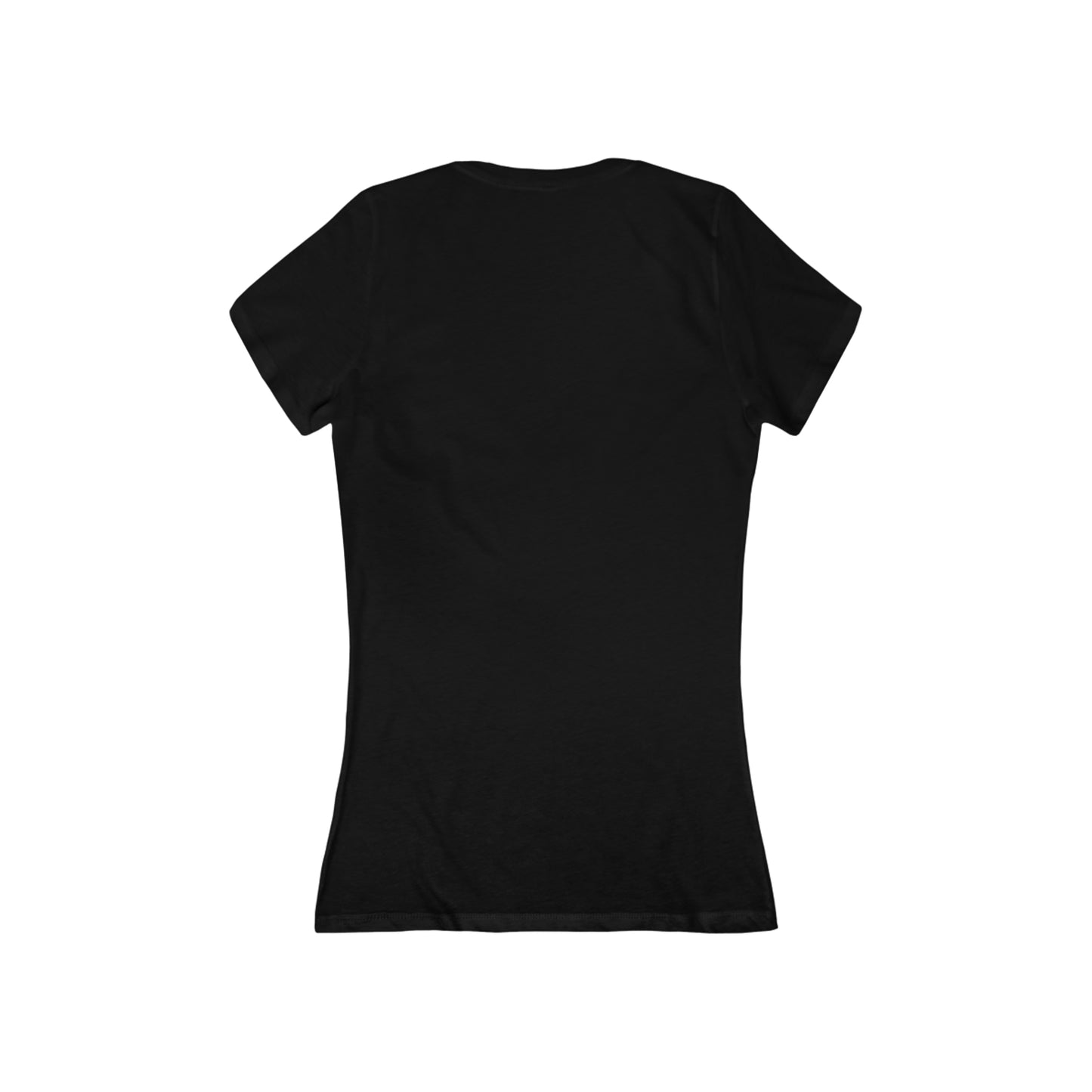 Blue/Black Woman Silhouette - Women's Jersey Short Sleeve Deep V-Neck Tee